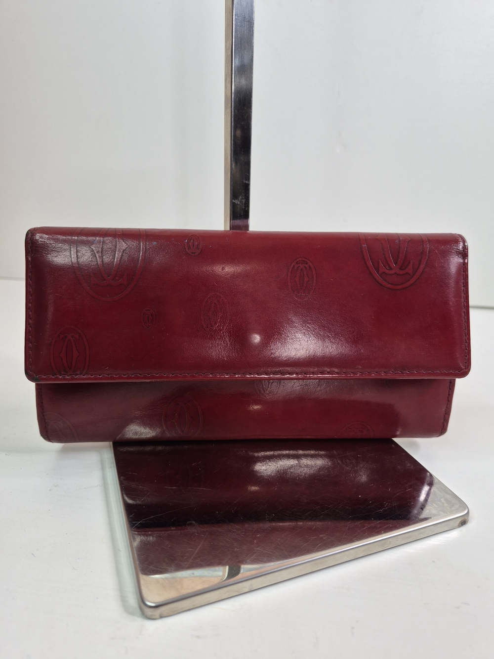 Cartier Red Leather Clutch Wallet